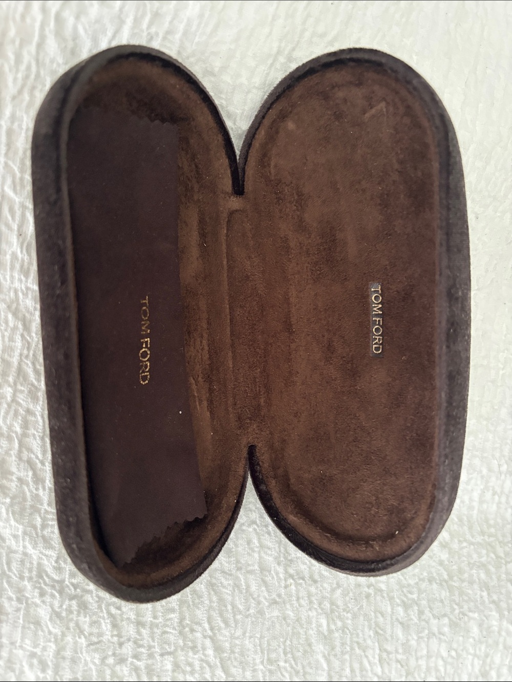 Tom Ford Brown Suede Glasses Case